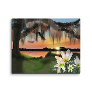 Lilies and Spanish Moss