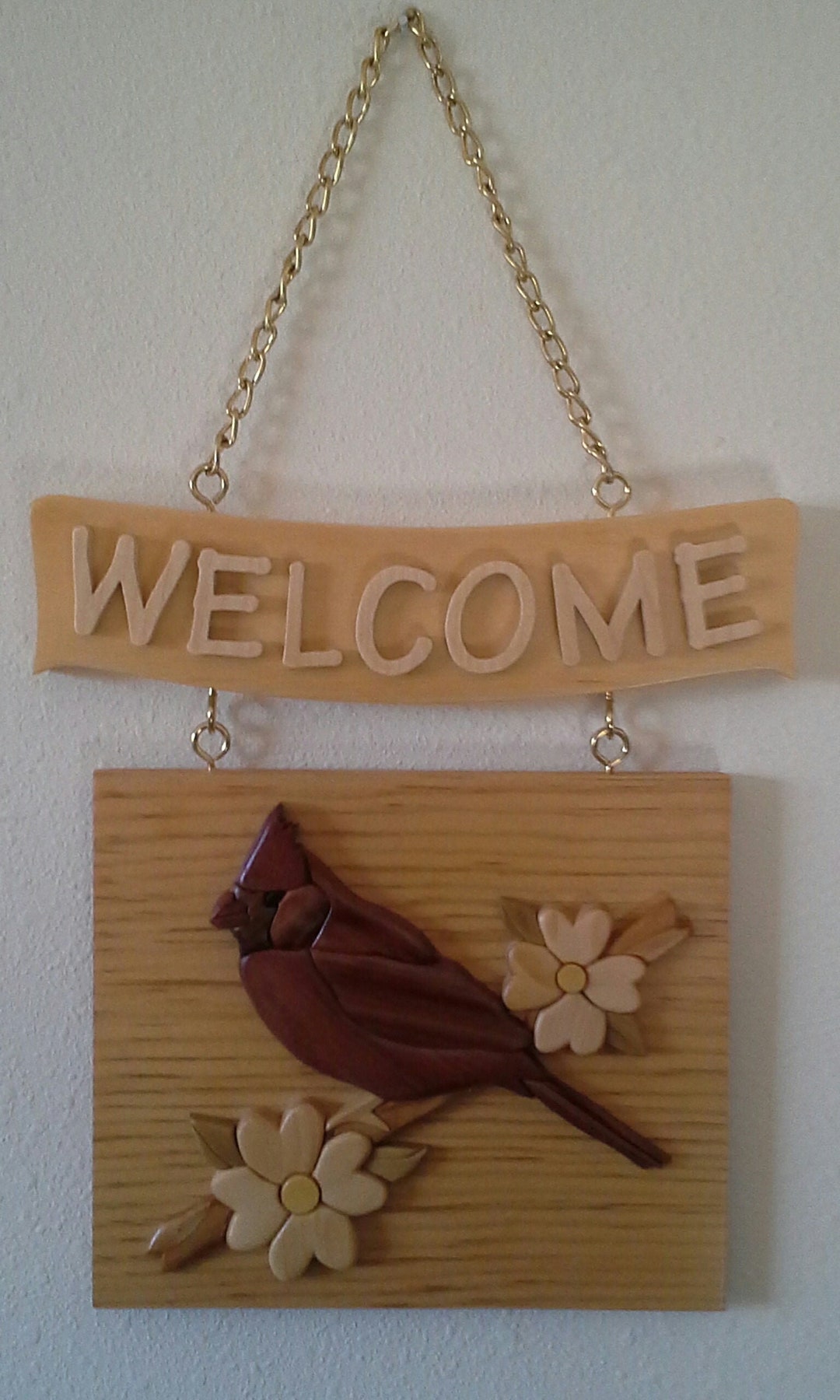 Cardinal Note Welcom Cardinal Welcome Sign - Etsy