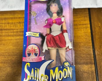 RARE Sailor MOON Deluxe Adventure Doll Sailor MARS with Light Up Tiara 1997 Irwin