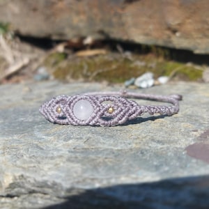 Rose Quartz Macrame Crystal Bracelet