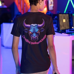 Certified Dankness Inside Graphic Tee - Trendy Neon Bull Design, Fun Slang T-Shirt for Gen Z & Alpha