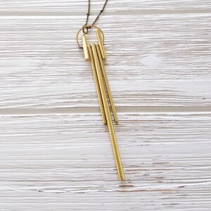 Vertical Bar Necklace Minimal Necklace Skinny Bar Necklace Long Bar Necklace Minimalist Necklace Modern Jewelry Geometric Necklace