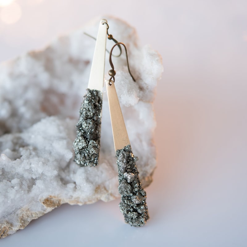 Solo Earrings - Pyrite main image 1
