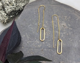 Gold Threader Earrings: Elegant Dangle Earrings by Dynamo