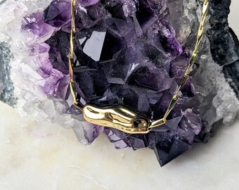 Handmade Gold Nugget Necklace, Delicate Chain, Minimalist Jewelry
