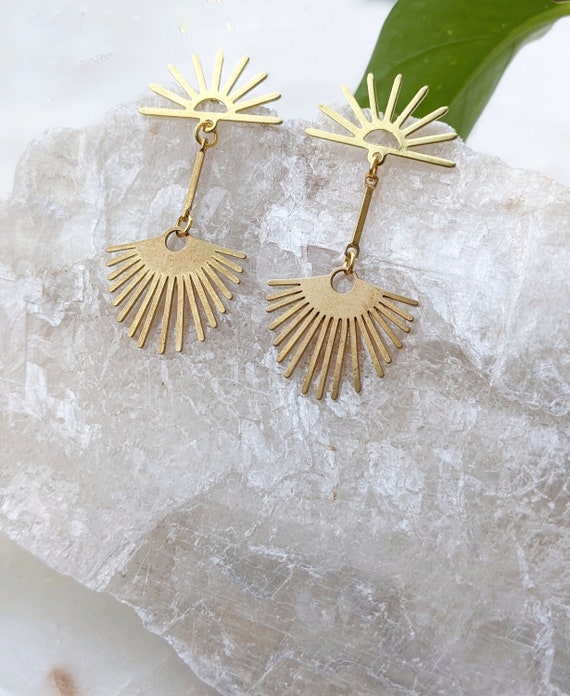Fan earrings best sale dangle