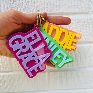 Backpack Tags|Custom Kids Keychains|Personalized Keychain| Name Tag|Kids Luggage Tag|Diaper Bag Tag|