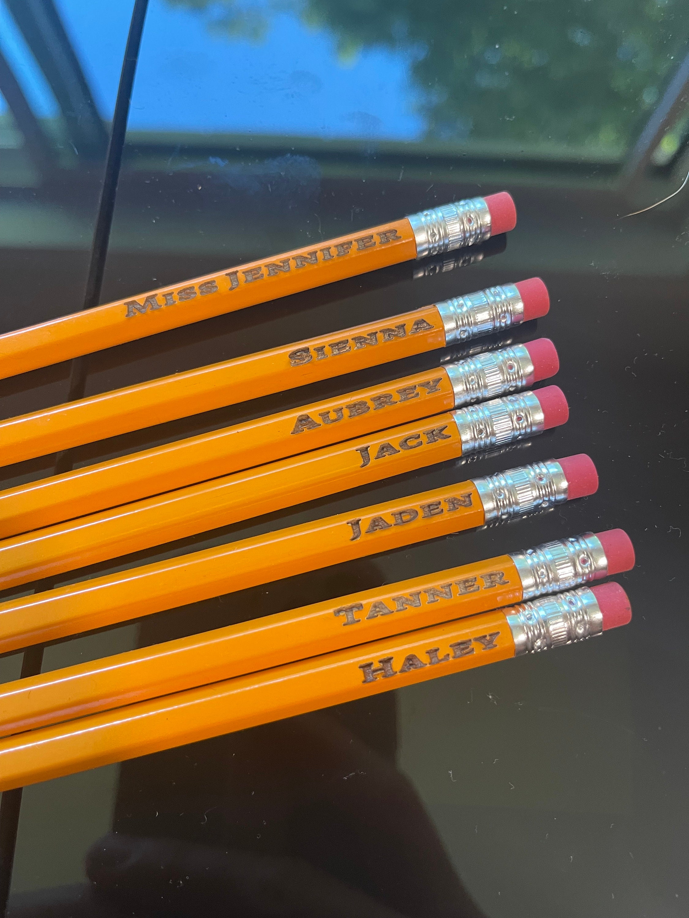 Personalized Pencils, Custom Pencils Monogrammed Pencils, Number 2