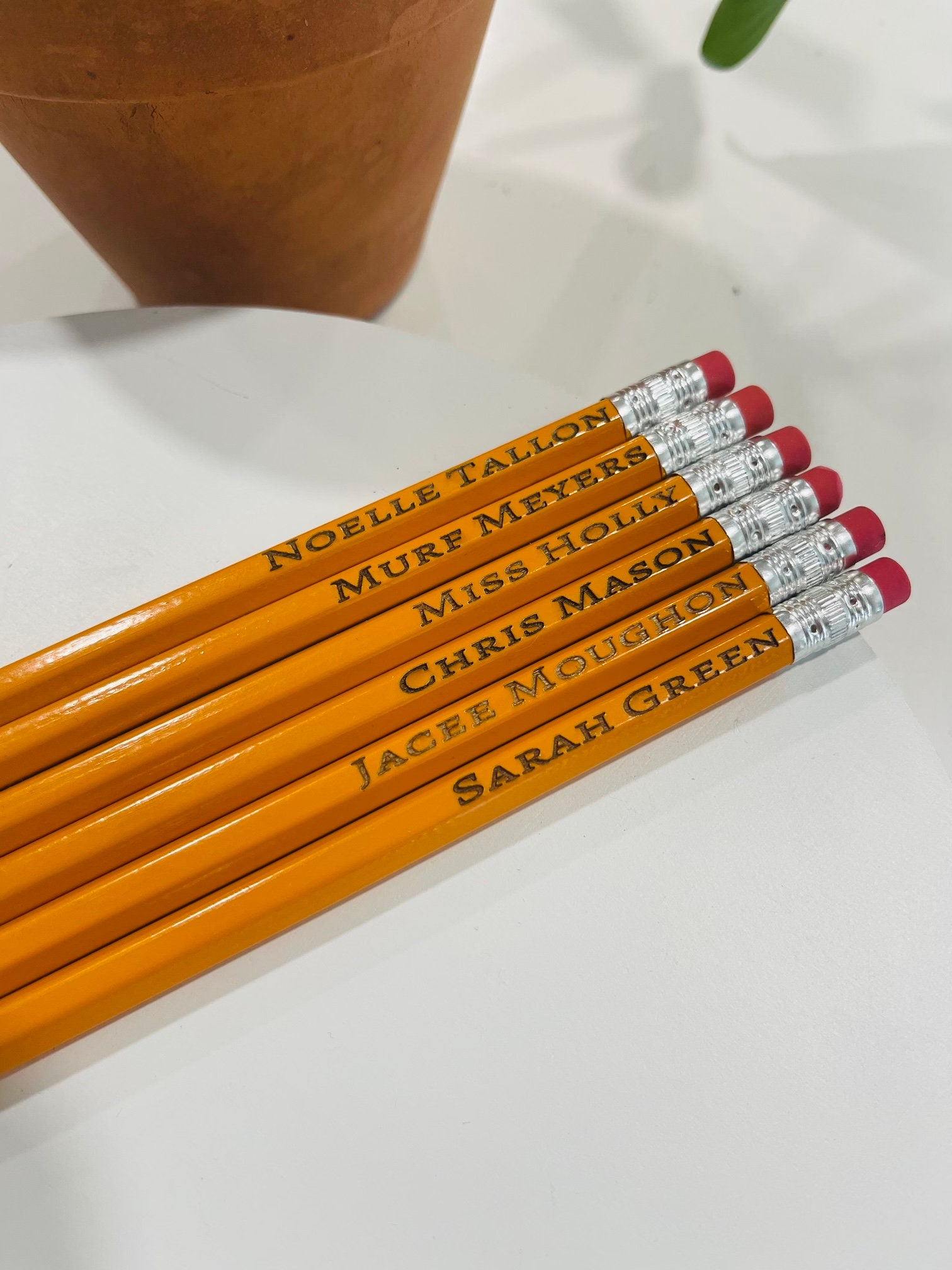 Personalized Pencils, Custom Pencils Monogrammed Pencils, Number 2