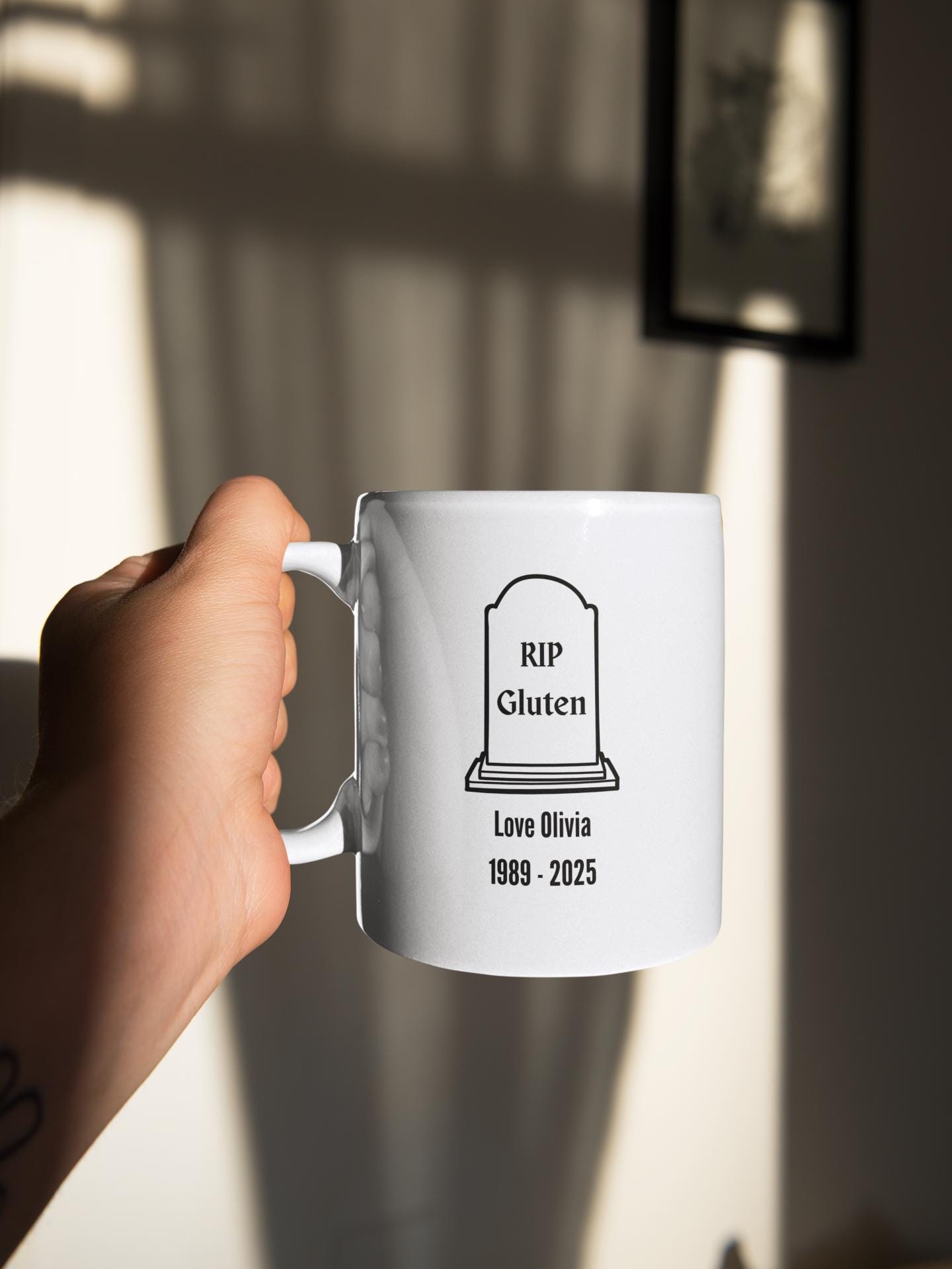 Personalised Coeliac Gift Mug | Personalised Gluten Free Mug Present for Friend, Custom Funny Gluten Free Gift Idea, Gift Idea for Celiac