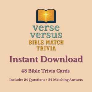 Juego de trivia de versículos contra la Biblia – Mujeres de la Biblia / Juego de cartas cristiano imprimible / Estudio bíblico, escuela dominical, actividad de educación en casa