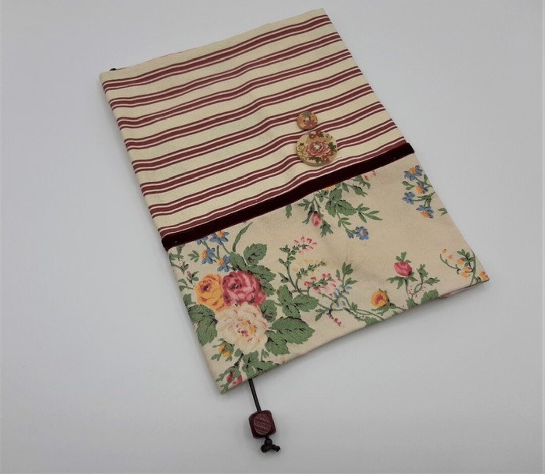 Grand couvre livre protège livre en tissu vintage à fleurs Etsy France