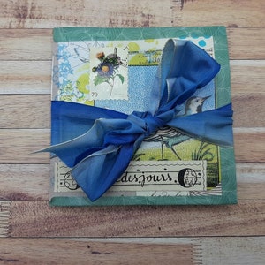 Small handmade notebook, junk journal, travel journal, mixed media collage