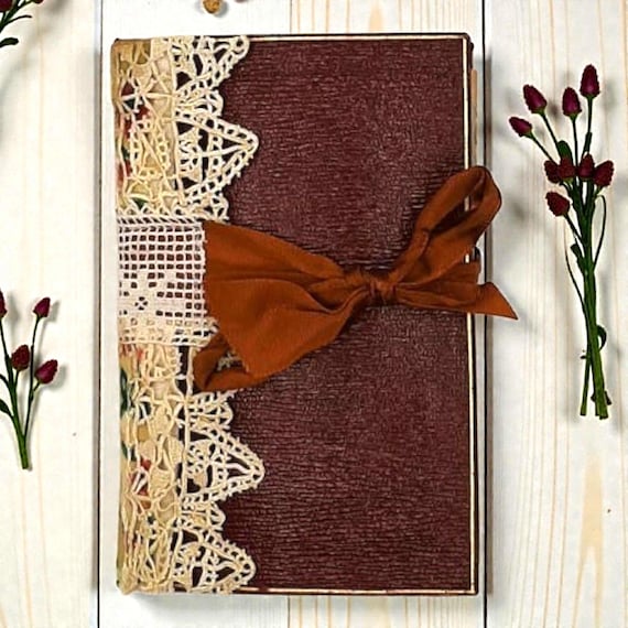 Junkjournal, carnet de notes vintage fait main , petit junk journal,  mixed media collage