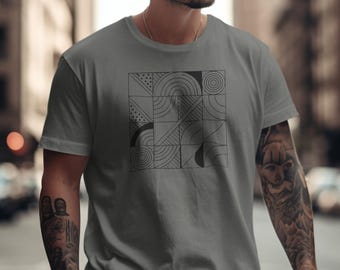 Geometric Abstract Art T-Shirt: Minimalist Graphic Tee