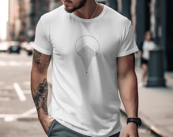 Maglietta geometrica: maglietta grafica con arte astratta - cotone unisex