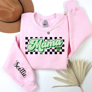 Personalized mama sweatshirt with kids names, custom mama sweatshirt, personalized new mom hoodie, cute Mothers Day gift