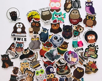 50 pcs "Owl do it latter" Stickers for laptop water bottle books endless ideas for adults tweens and kids Free Shipping