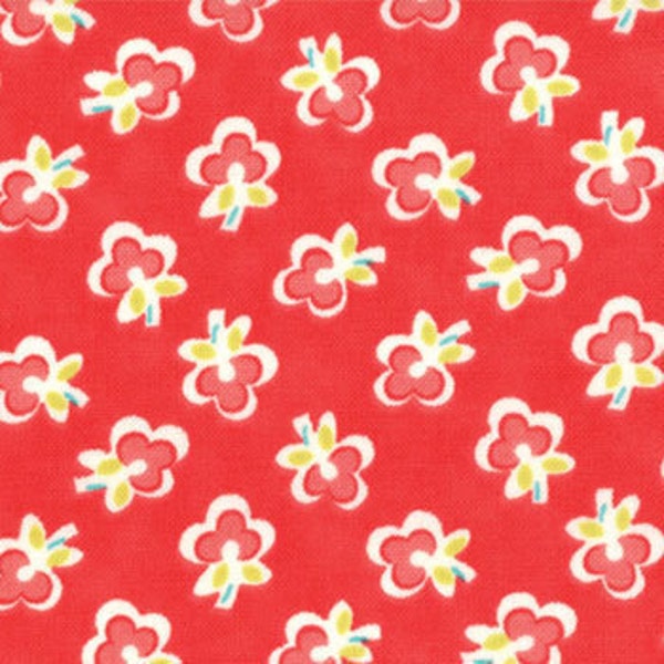 SUPER SALE.....Vintage Modern by Bonnie and Camille for Moda, Floral Wish Candy Apple 1 yard