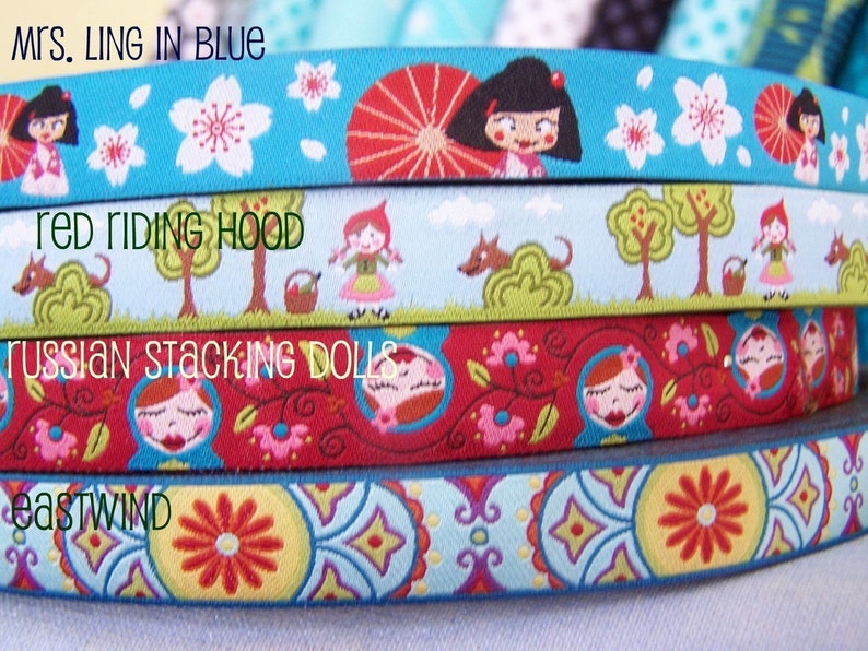 Rosa Pomar Ribbon Little Red Riding Hood in Pink 1 yard image 4