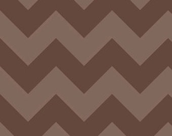 Chevron in LARGE Tone on Tone Brown by Riley Blake Designs 1 yard total