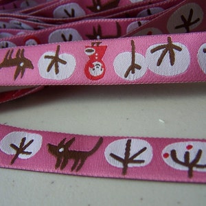 Rosa Pomar Ribbon Little Red Riding Hood in Pink 1 yard image 3