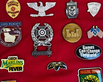 Vintage Pin Badge Collection 60+ Olympics Atlanta 1996 NBA MLB Marlins Rockies Sports Pins Lot