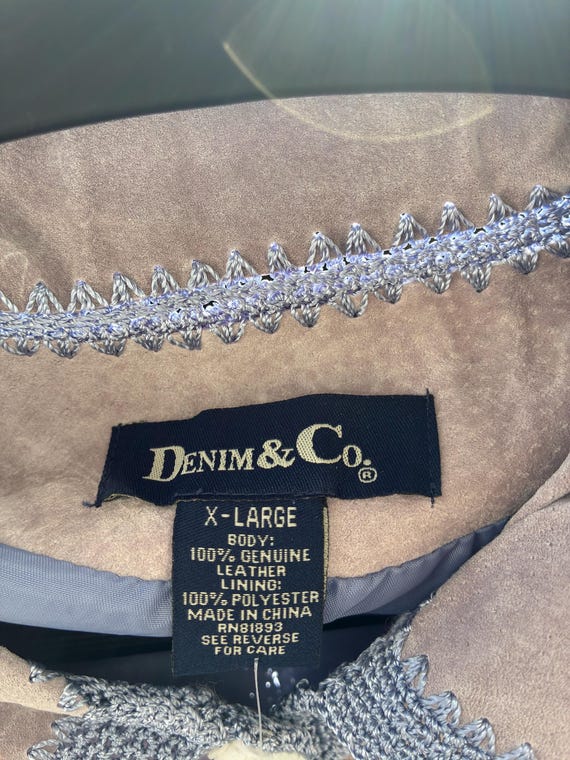 Genuine Leather Patchwork Jacket – Denim & Co (QV… - image 2