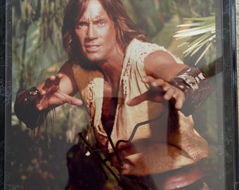 Vintage 1997 Kevin Sorbo Autographed Hercules Plaque Limited Edition 16x20 COA