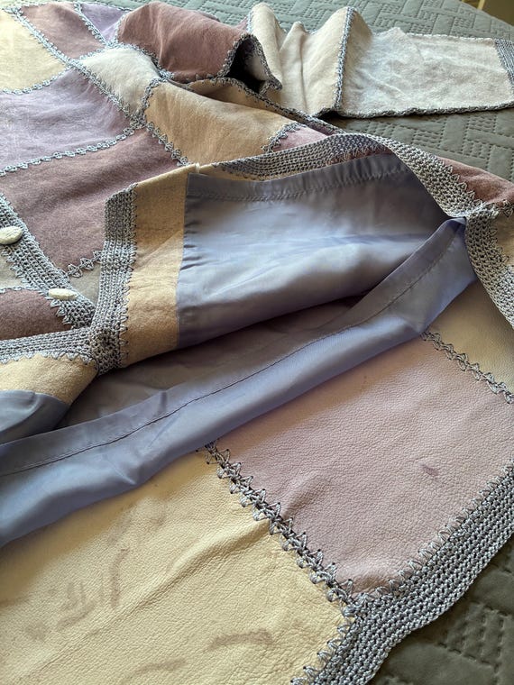 Genuine Leather Patchwork Jacket – Denim & Co (QV… - image 5