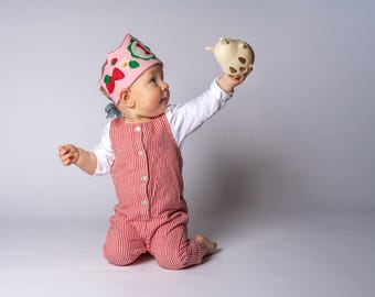 Strawberry Felt Birthday Crown, Custom Age