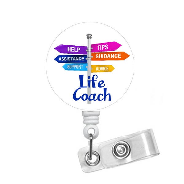 Counselor Badge Holder - Social Worker Badge Clip - Life Coach ID Badge - LPC Badge - Clinical Psychologist ID - School Counselor Badge Reel