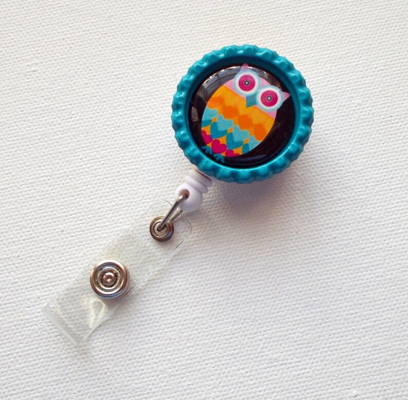 Rainbow Owl ID Badge Holder ID Badge Reel Name Tag Badge Etsy