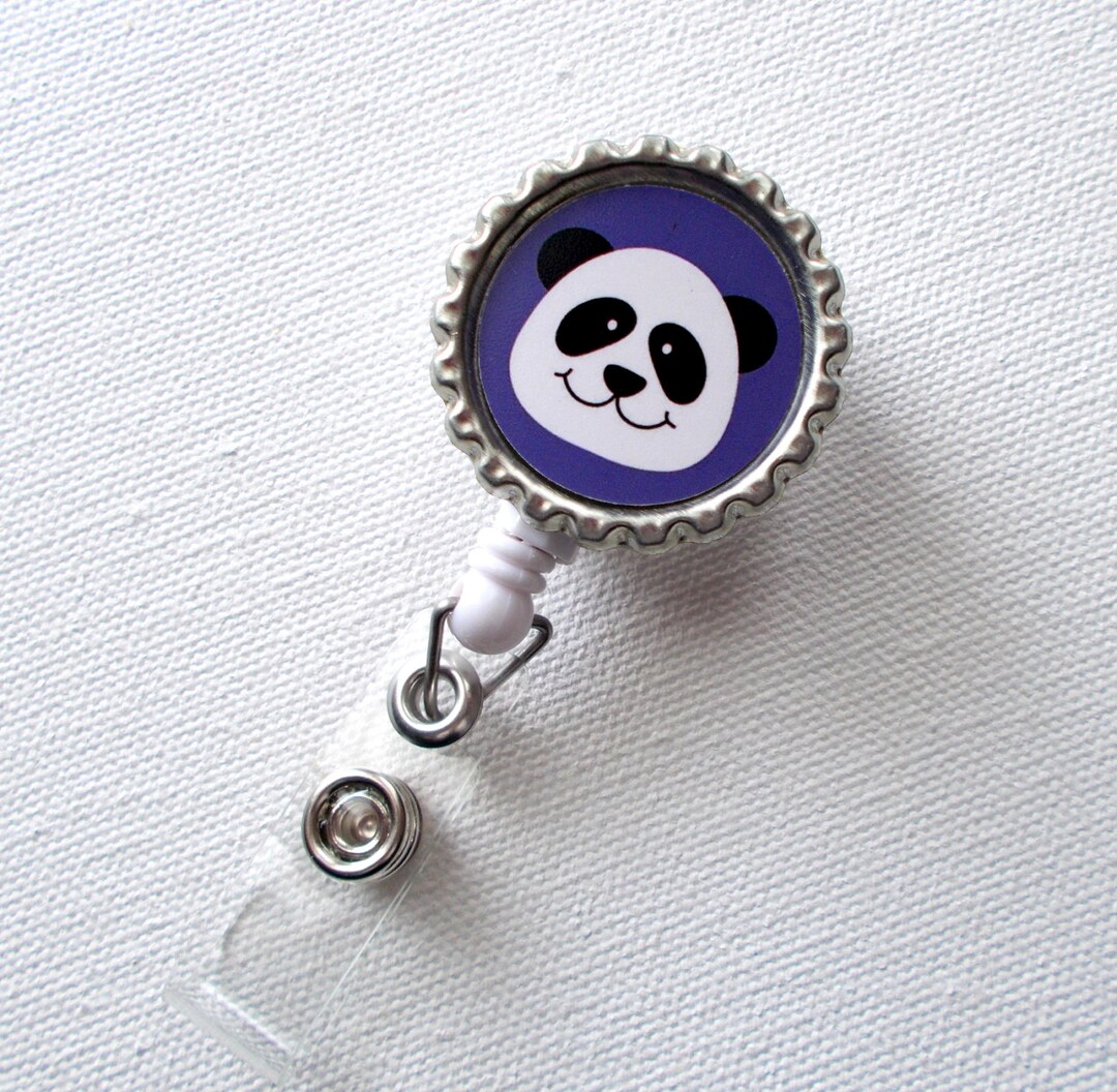 Purple Panda Retractable Badge Nursing Badge Holder Cute Etsy