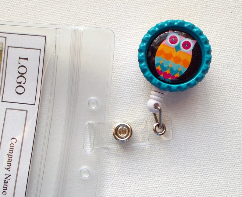 Rainbow Owl ID Badge Holder ID Badge Reel Name Tag Badge Etsy