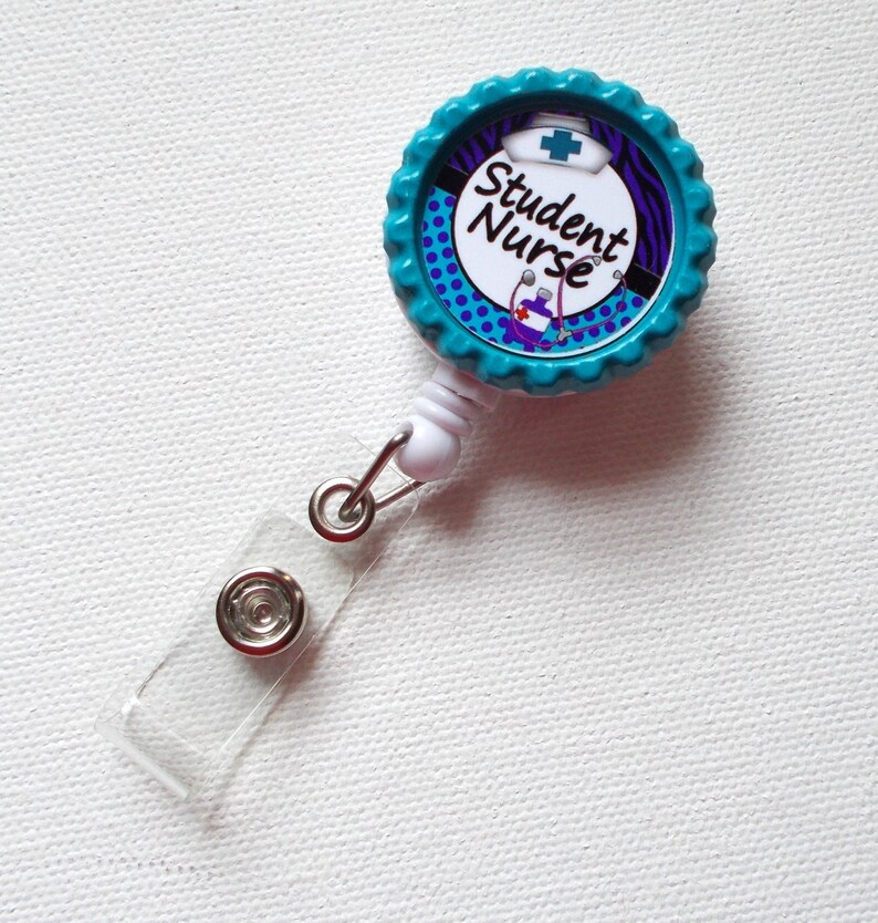 Student Nurse ID Badge Holder Badge Reel Name Tag Badge Etsy
