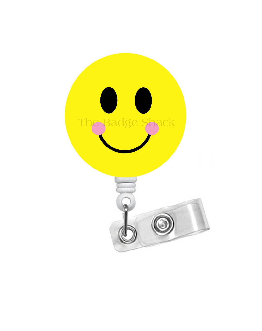 Leraar Badge Houder Cute Badge Reel Accessoires Sleutelhangers & Keycords Keycords & Badgehouders Smiling Sunshine Intrekbare ID Badge Reel Nurse Badge Houder Vilt Badge Nursing Badge Clip 