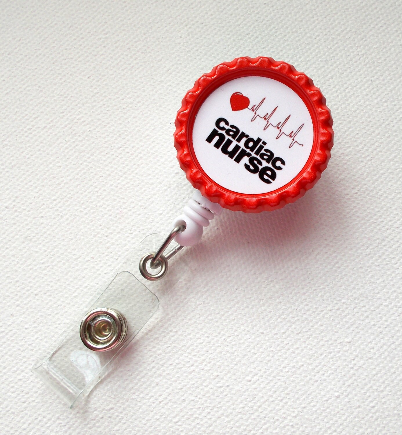 Cardiac Care Nurse ID Badge Holder Badge Reel Name Badge Etsy