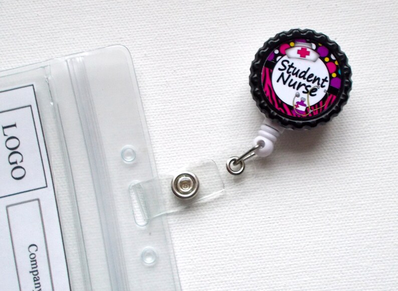 Student Nurse ID Badge Holder Badge Reel Name Tag Badge Etsy