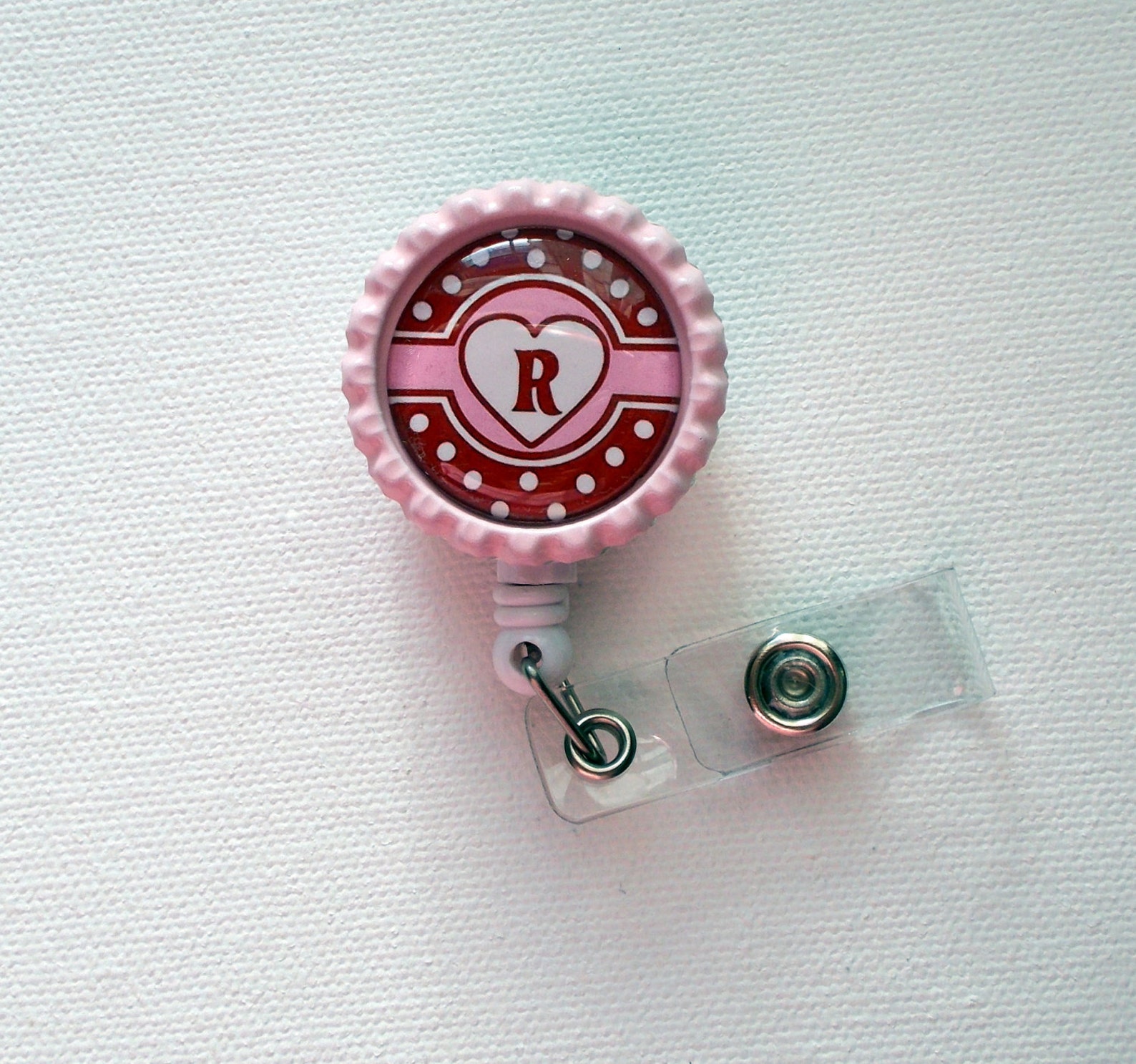 Bottle Cap ID Badge Reel Personalized Badge Holder Cute ID Etsy