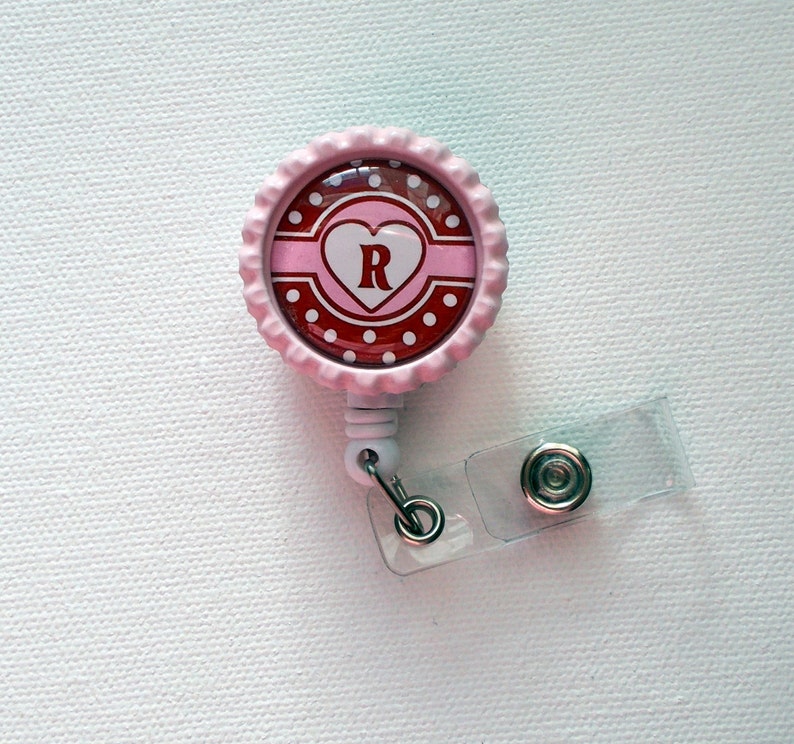 Bottle Cap ID Badge Reel Personalized Badge Holder Cute ID Etsy