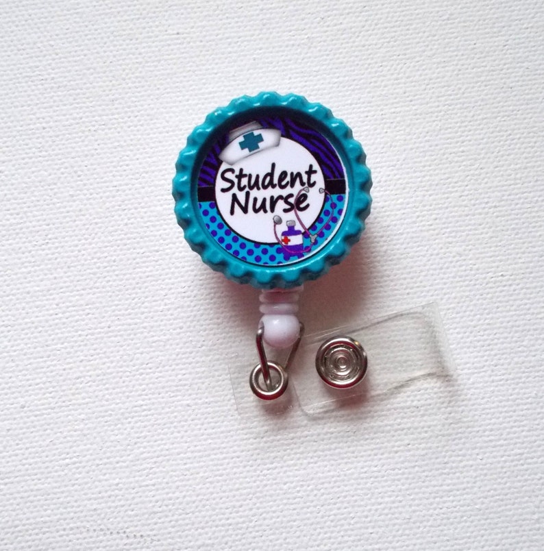 Student Nurse ID Badge Holder Badge Reel Name Tag Badge Etsy