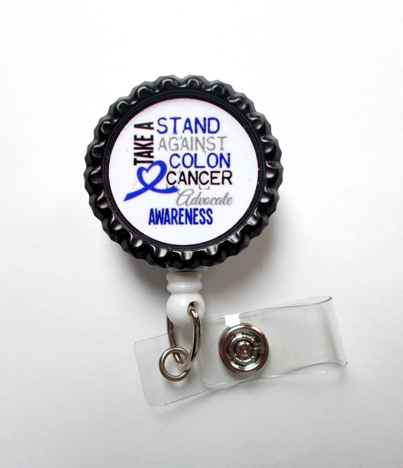 Colon Cancer Awareness Badge Holder Oncology Nurse Badge Etsy