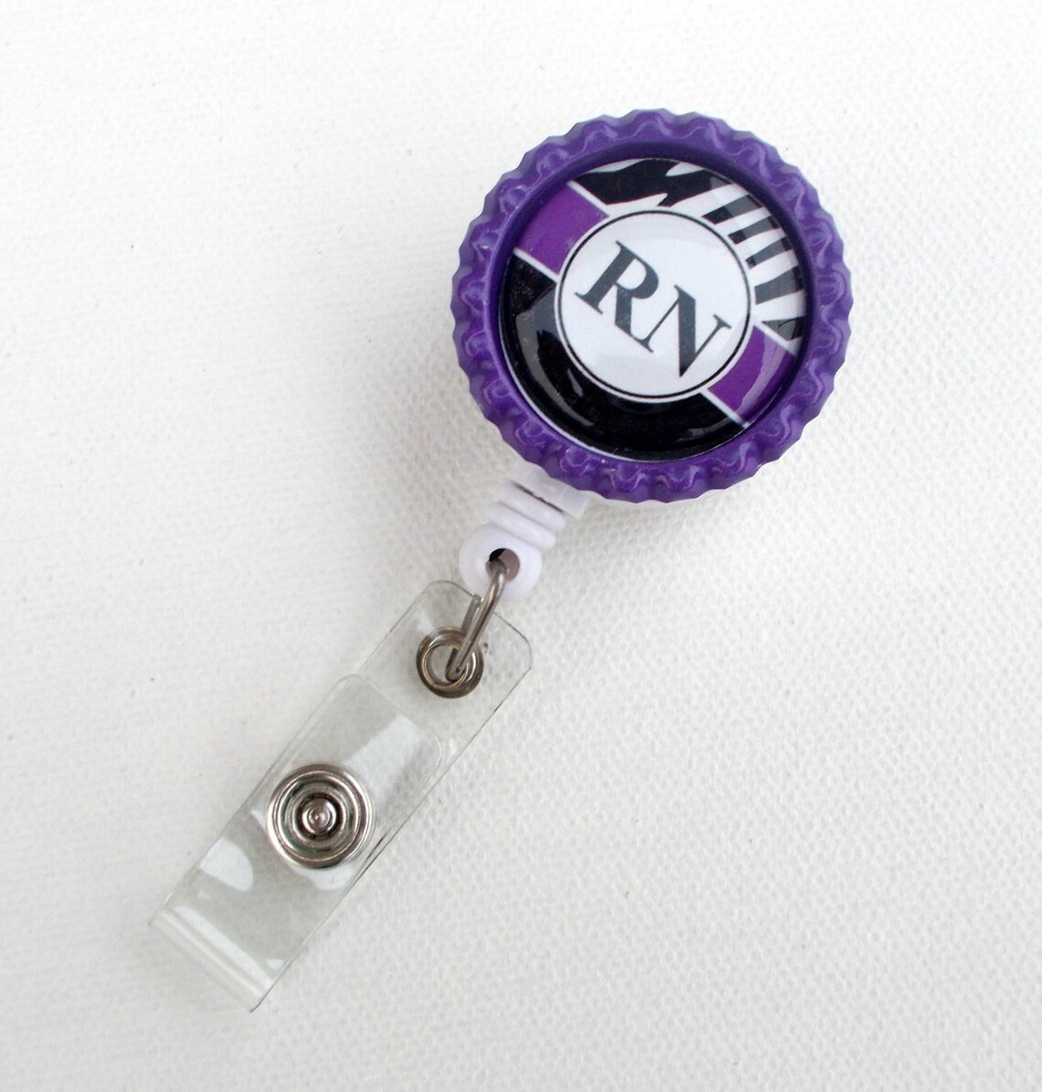 RN Badge Holder ID Badge Reel Name Tag Badge Nursing Etsy