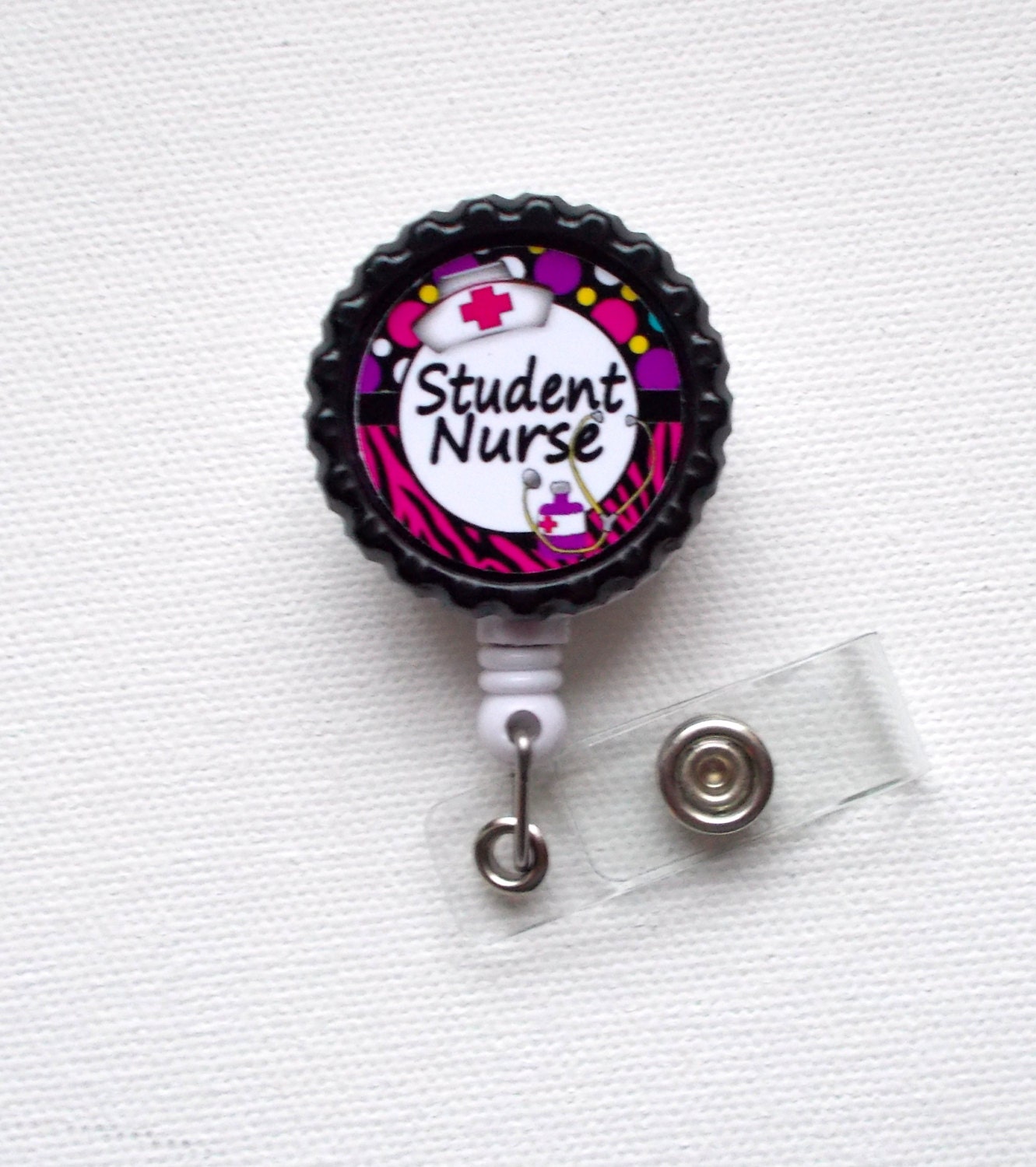 Student Nurse ID Badge Holder Badge Reel Name Tag Badge Etsy