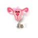 Vera the Uterus - Retractable Badge Reel - Fun Badge Holder - Labor and Delivery Badge - Medical Badge - Felt Badge - OB/GYN Badge 