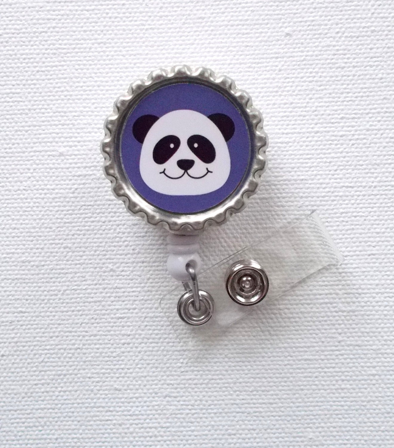 Purple Panda Retractable Badge Nursing Badge Holder Cute Etsy