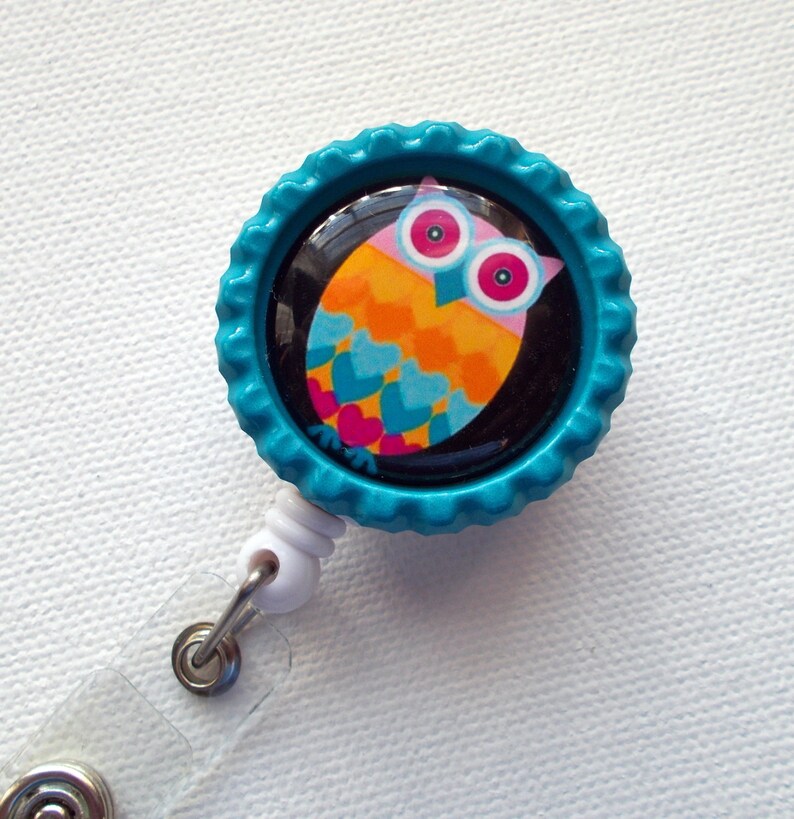 Rainbow Owl ID Badge Holder ID Badge Reel Name Tag Badge Etsy