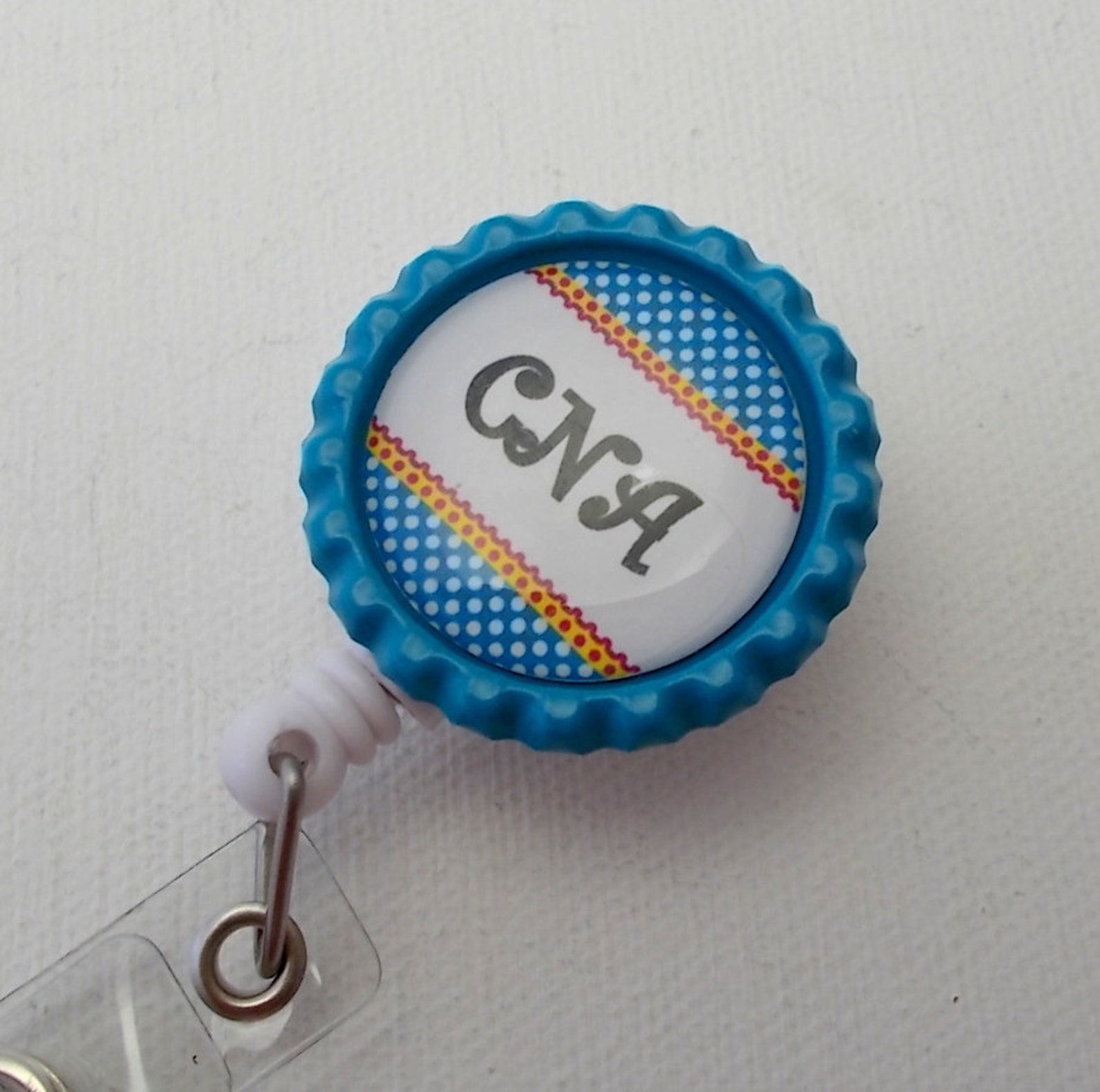 CNA Bottle Cap Badge Reel Cute Badge Reel Nursing Badge Etsy