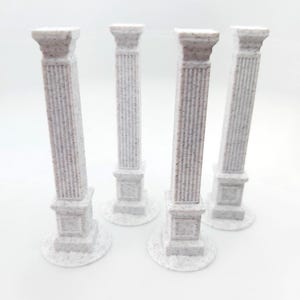 Square Pillars, set of 4 - Miniatures, Dungeons and Dragons, D&D, DnD, TTRPG, Tabletop, Fantasy, Terrain